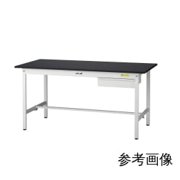 ワークテーブル 固定 キャビネット付 SLK-1275U-BKW