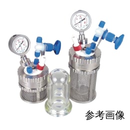 耐圧耐酸性ガラス反応容器 ミニクレーブPTFE 100mL