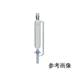 Fine透明共通摺合 円筒分液ロート 50mL 側管付 平栓15/25下部15/25 目盛なし PTFEコック付