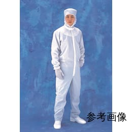 【販売終了】クリーンルーム用ワンピース(クラス10000対応)　PP1470-4L　白