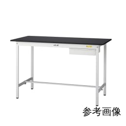 ワークテーブル 固定 キャビネット付 SLKH-975U-BKW