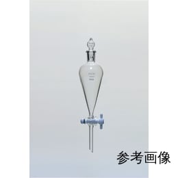 Fine透明共通摺合分液ロート 500mL 球栓24/40 スキーブ型 PTFEコック付き