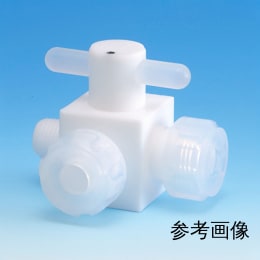 PTFEオス3方バルブ 圧入型 φ10×R1/4 F-2021-003