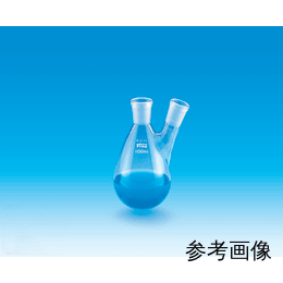 Fine共通摺合二口なす型フラスコ 100mL 中管24/40 側管 15/25
