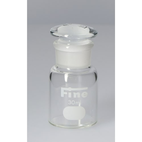 Fine広口共通試薬瓶 硬質 透明 30mL 胴外径φ38×高さH63