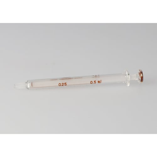 TGK - 東京硝子器械 TryWinZ / VAN 白硬注射器 中口 0.5mL 微量用 classI 00211013 真空パック包装