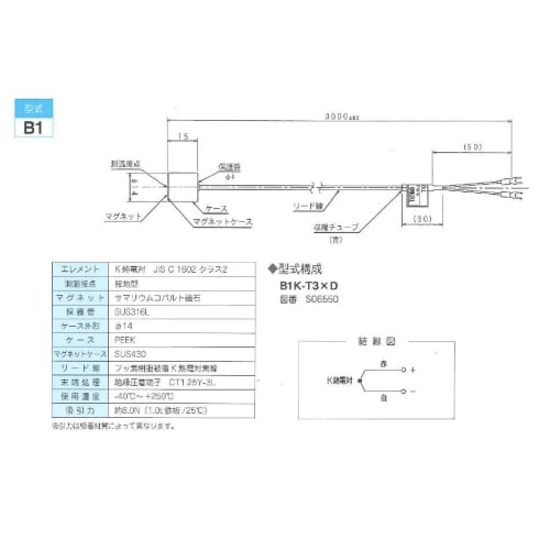 TGK - 東京硝子器械 TryWinZ / マグネット式センサS06550 250℃対応