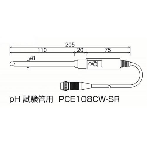 東興化学研究所 pH電極 PCE108CW-SR TOKO-