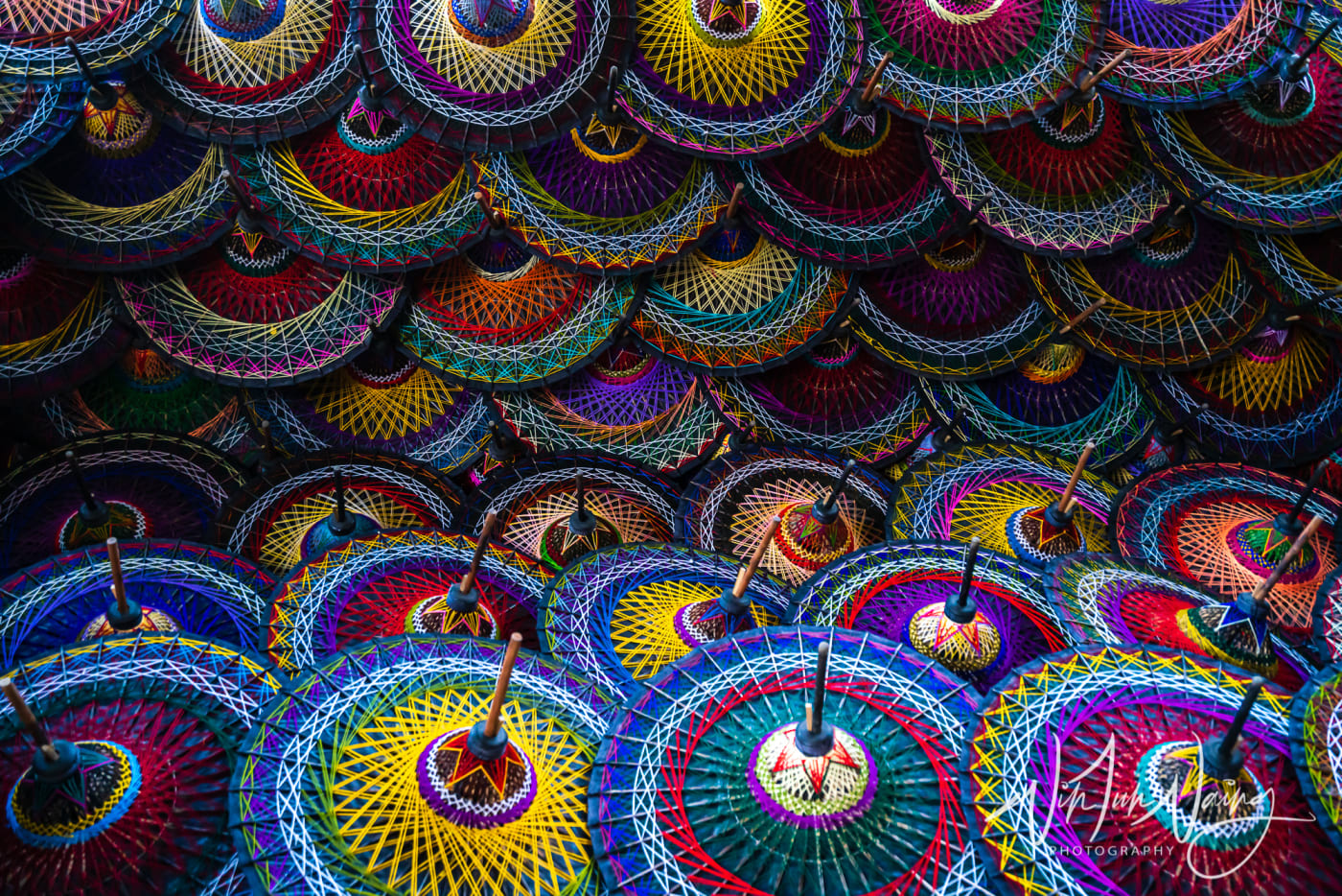 Myanmar Colorful Umbrellas