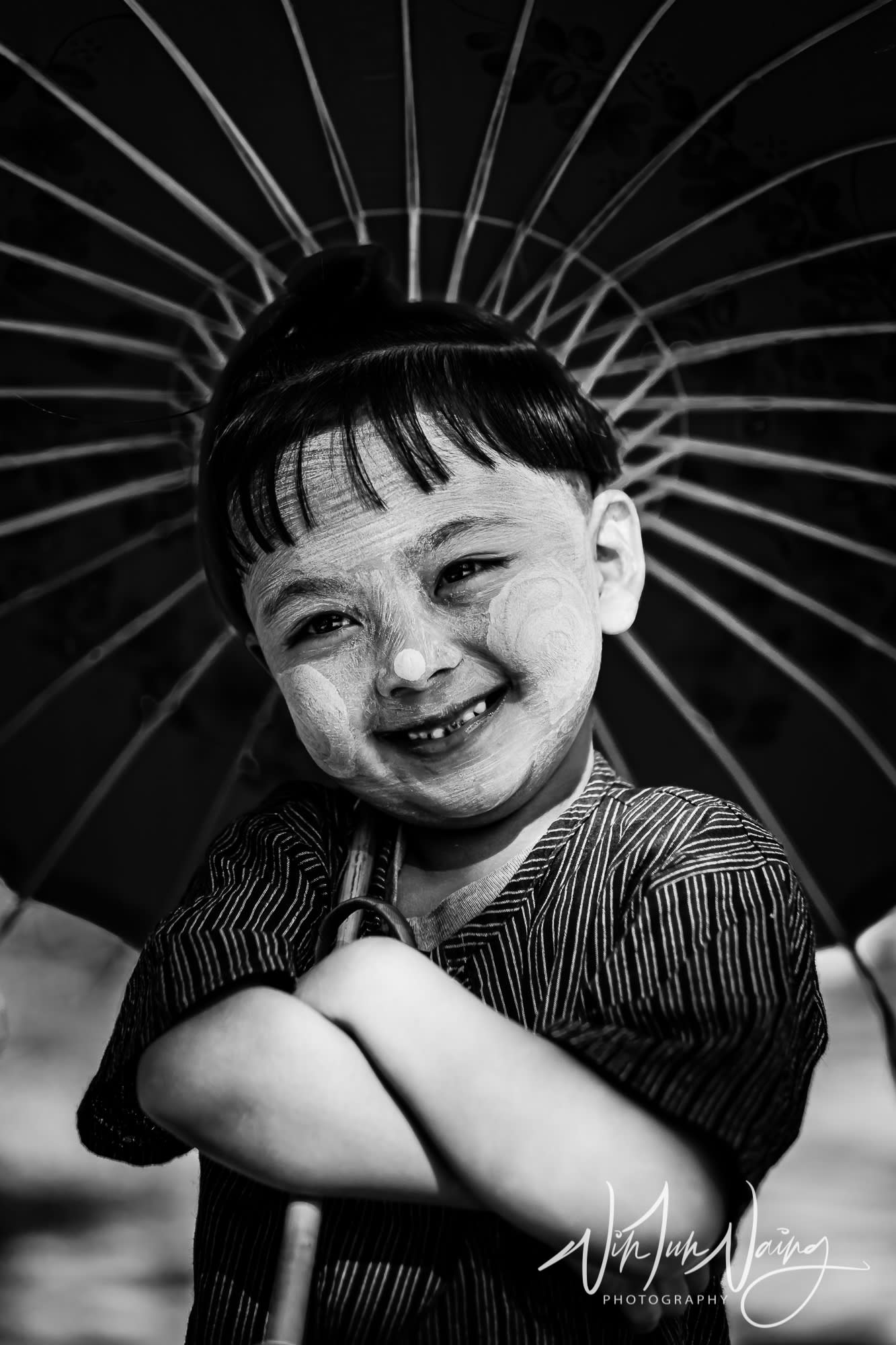 Smile Boy with Umbrella — View 01