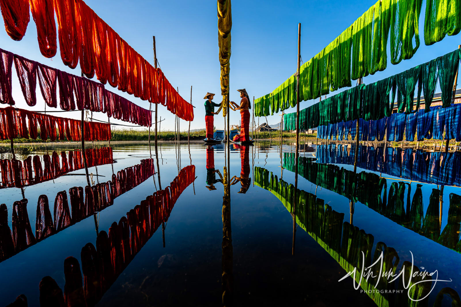 Inle Lake Lotus Fabric — View 01