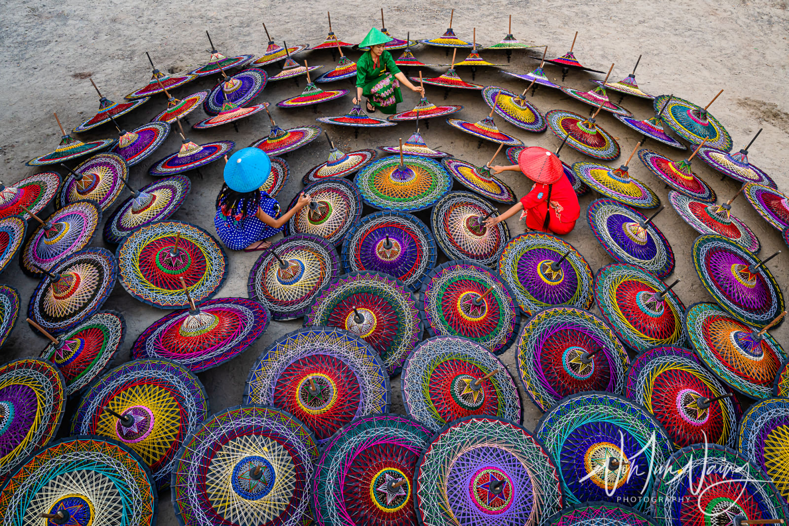 Traditional Colorful Umbrellas — View 01