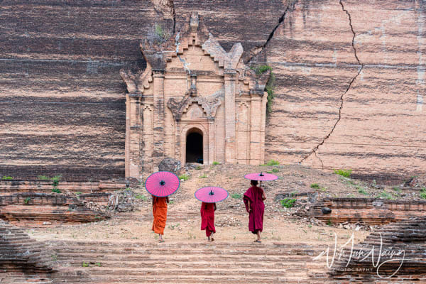 Three Novices at Ancient Pagoda