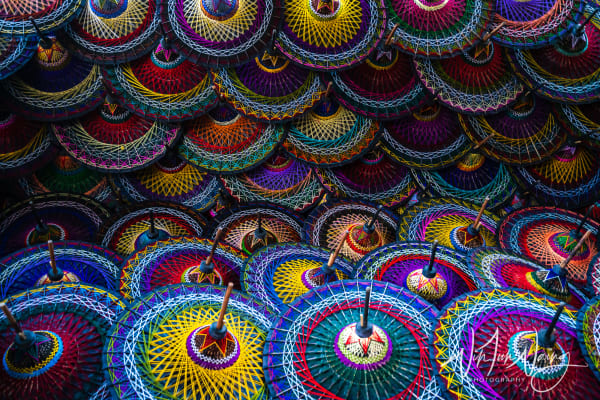 Myanmar Colorful Umbrellas