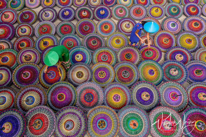 Myanmar Traditional Umbrellas