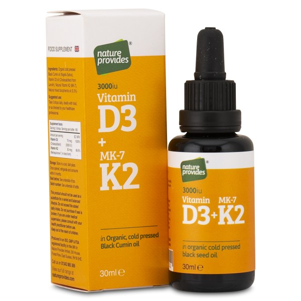 Nature Provides Vitamin D3+K2