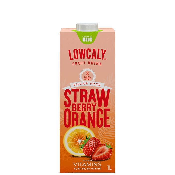 Lowcaly Fruit Drink Strawberry Orange