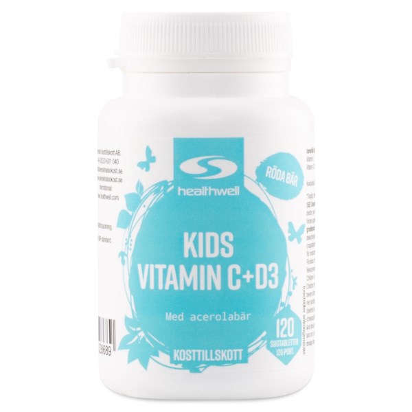 Healthwell Kids Vitamin C+D3 Tuggtabletter