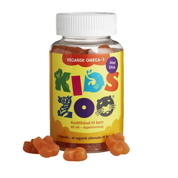 KidsZoo Vegansk Omega-3 tuggisar Apelsin