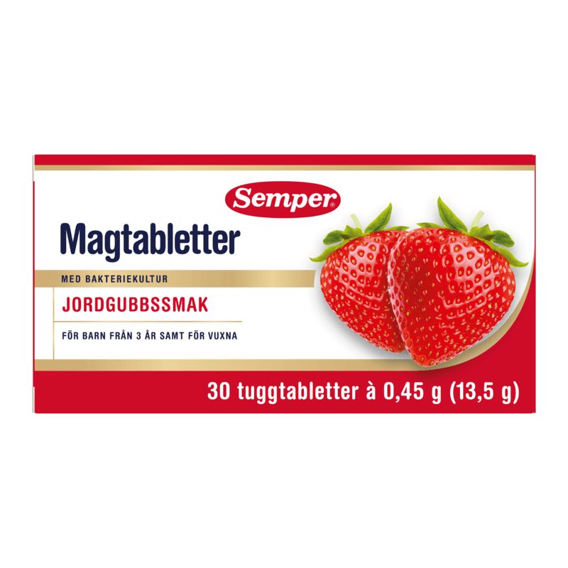Semper Magtabletter Jordgubb