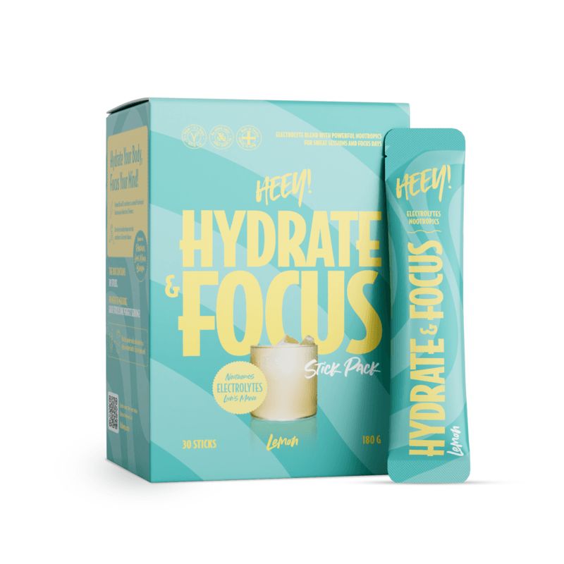 Heey! Elektrolyter + Lions Mane Lemon Stick Pack