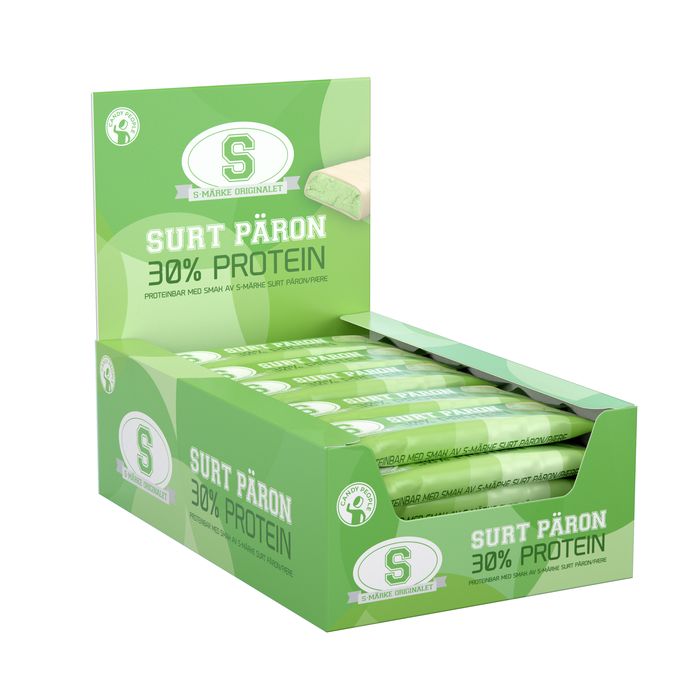 S-Märke Proteinbar Surt Päron