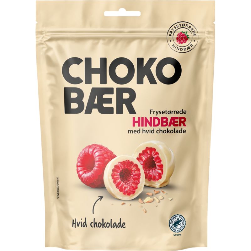 Nordthy Choco baer Frystorkade Hallon Vit Choklad