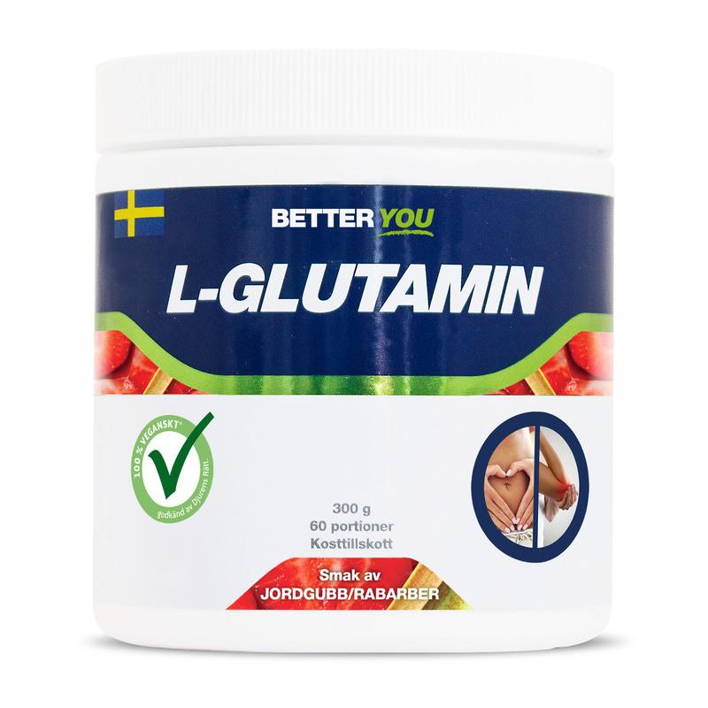 Better You Naturligt L-Glutamin Jordgubb & Rabarber