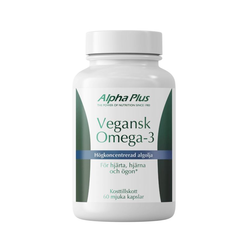 Alpha Plus Vegansk Omega 3 (Algolja)
