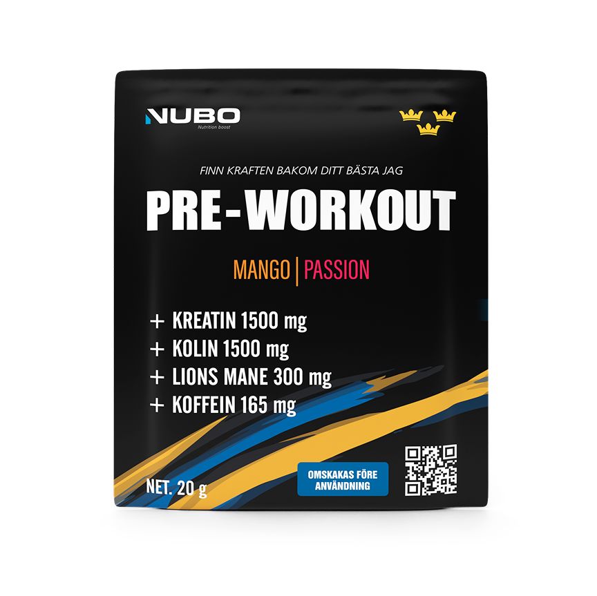 PWO Med koffein Mango | Passion