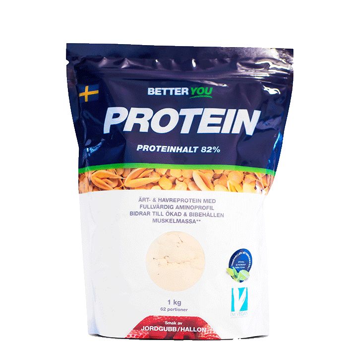 Ärt och Havreprotein Jordgubb Hallon