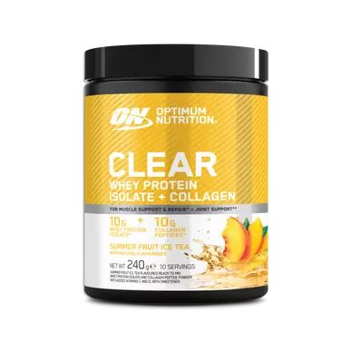 Optimum Nutrition Clear Whey Protein Isolate+Collagen Summer Fruit Ice Tea