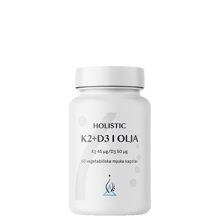 Holistic K2+D3-vitamin i kokosolja 60 kapslar