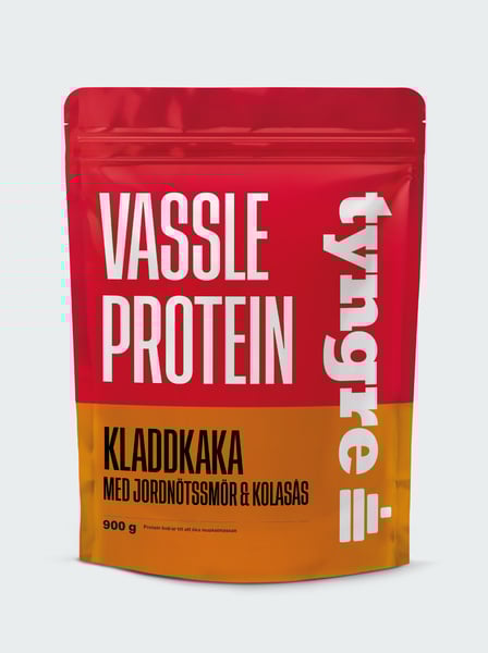 Tyngre Vassle Protein Kladdkaka med jordnötssmör och kolasås