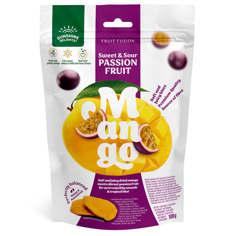 Sunshine Delights Fruit Fusion Sweet & Sour Passionfruit Mango