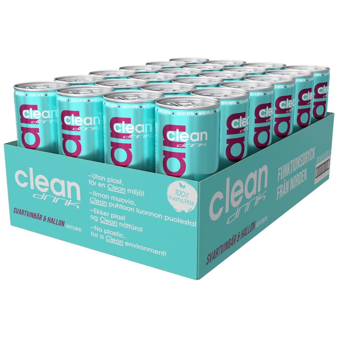 Clean Drink Svartvinbär Hallon Koffeinfri