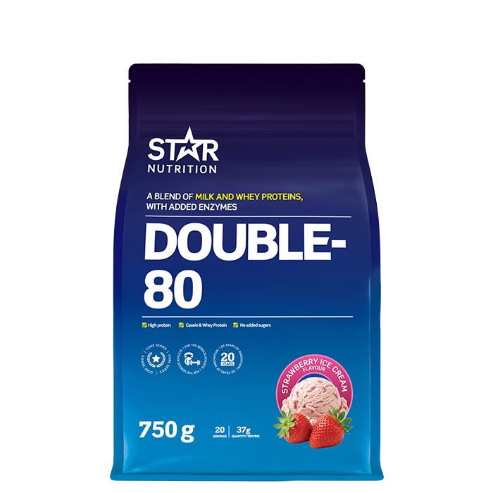 Star Nutrition Double-80 Proteinpulver Strawberry Ice Cream