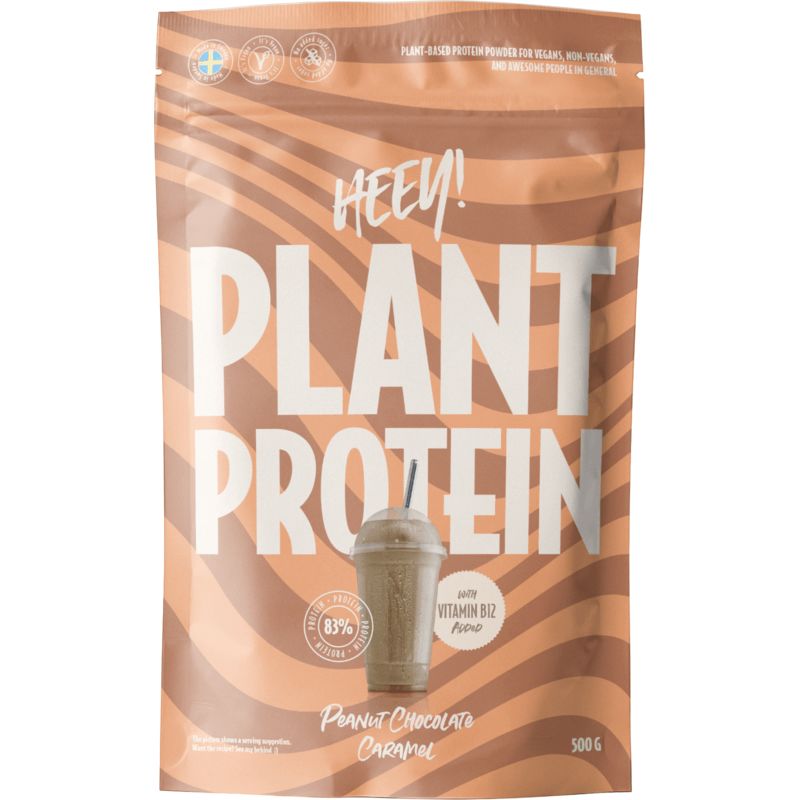 Heey! Veganskt Protein Jordnöt Choklad Karamell