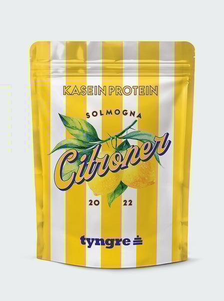 Tyngre Kasein Protein Solmogna Citroner