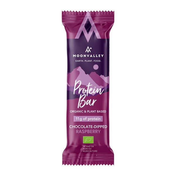 Moonvalley Protein bar Chocolate-Dipped Raspberry