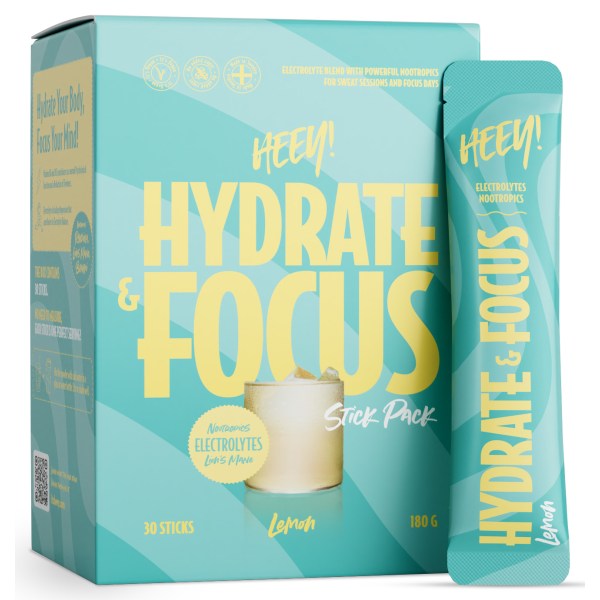 HEEY Hydrate + Focus Electrolytes Sticks Lemon