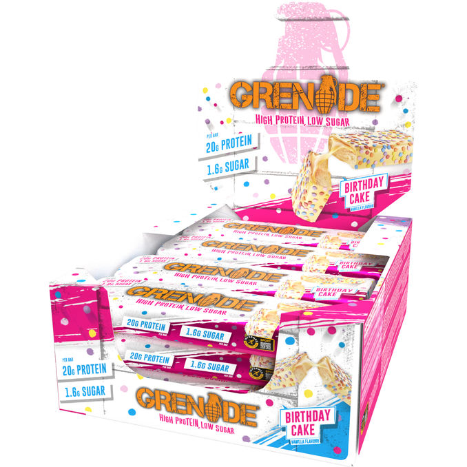 Grenade Proteinbar Birthday Cake
