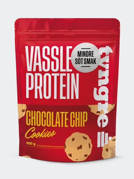 Tyngre Vassle Protein Chocolate Chip Cookies Mindre Söt Smak