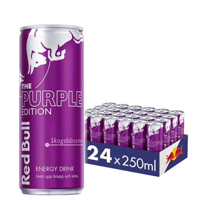 Red Bull Energidryck Purple Edition Skogsbär