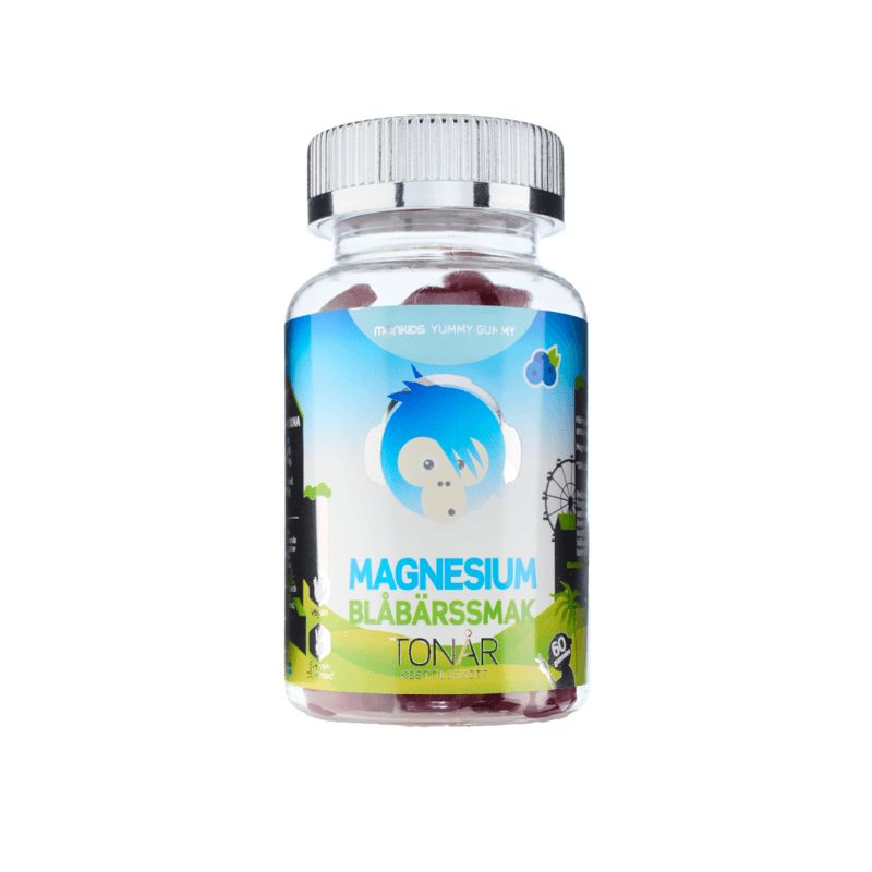 Monkids Magnesium TONÅR Gummies Blåbär