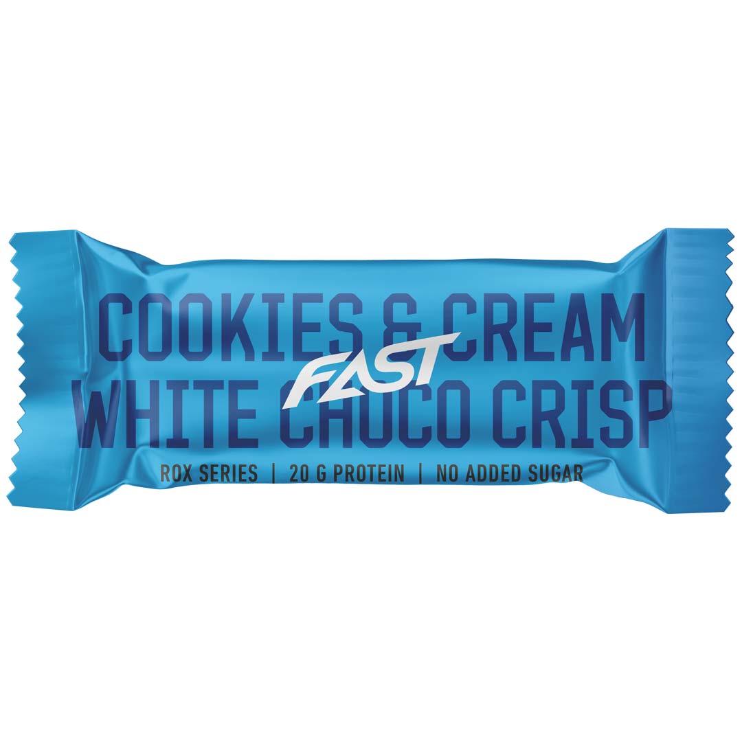 Fast Rox Protein Bar Cookies & Cream White Choco Crisp