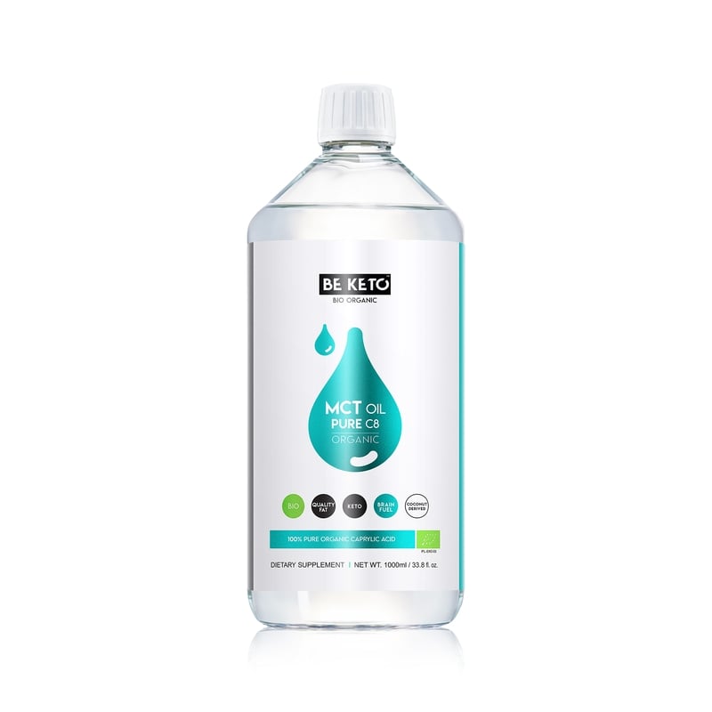BeKeto Organic MCT Oil Liquid C8