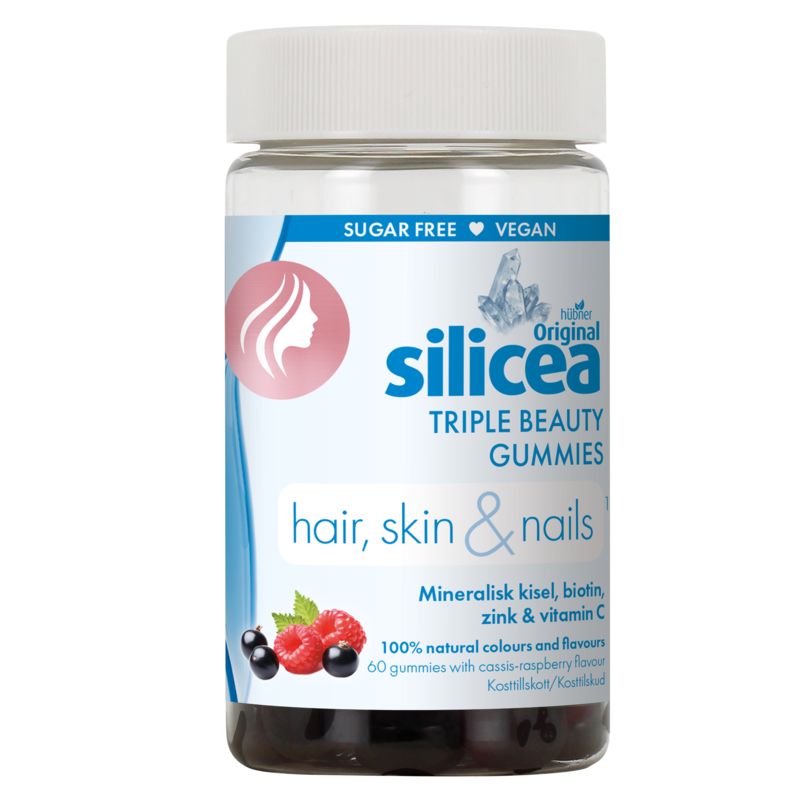 Original Silicea Triple Beauty Gummies Hair Skin and Nails Cassis Raspberry