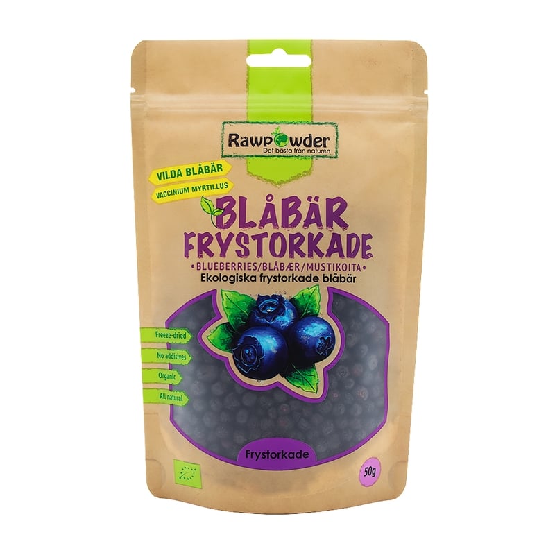 Rawpowder Frystorkade EKO Blåbär