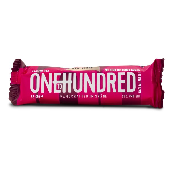 One To Hundred Protein bar Raspberry